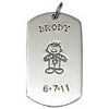 Large Dog Tag Full Character - Boy
